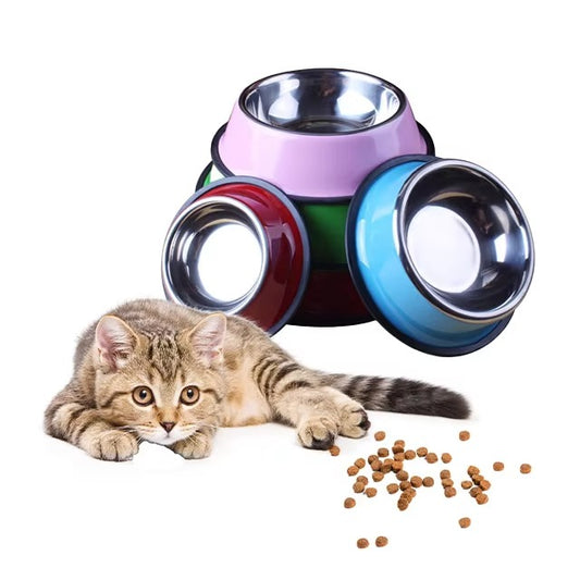 Free Samples High Quality Stainless Steel Pet Feeding & Water Bowls – Non-Slip, Anti-Tip