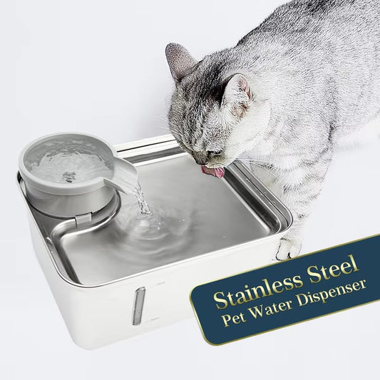 Custom OEM/ODM Large Capacity Automatic Stainless Steel Pet Cat Water Dispenser