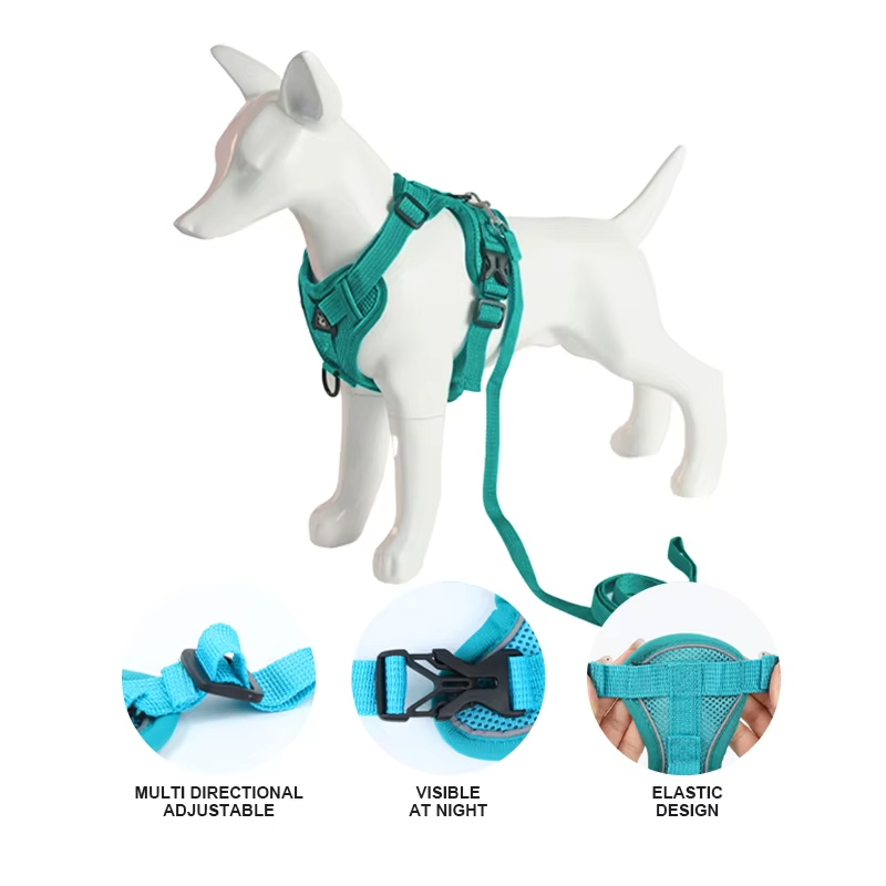 OEM/ODM Factory Wholesale Nylon Adjustable Dog Leash & Simple Reflective Dog Harness
