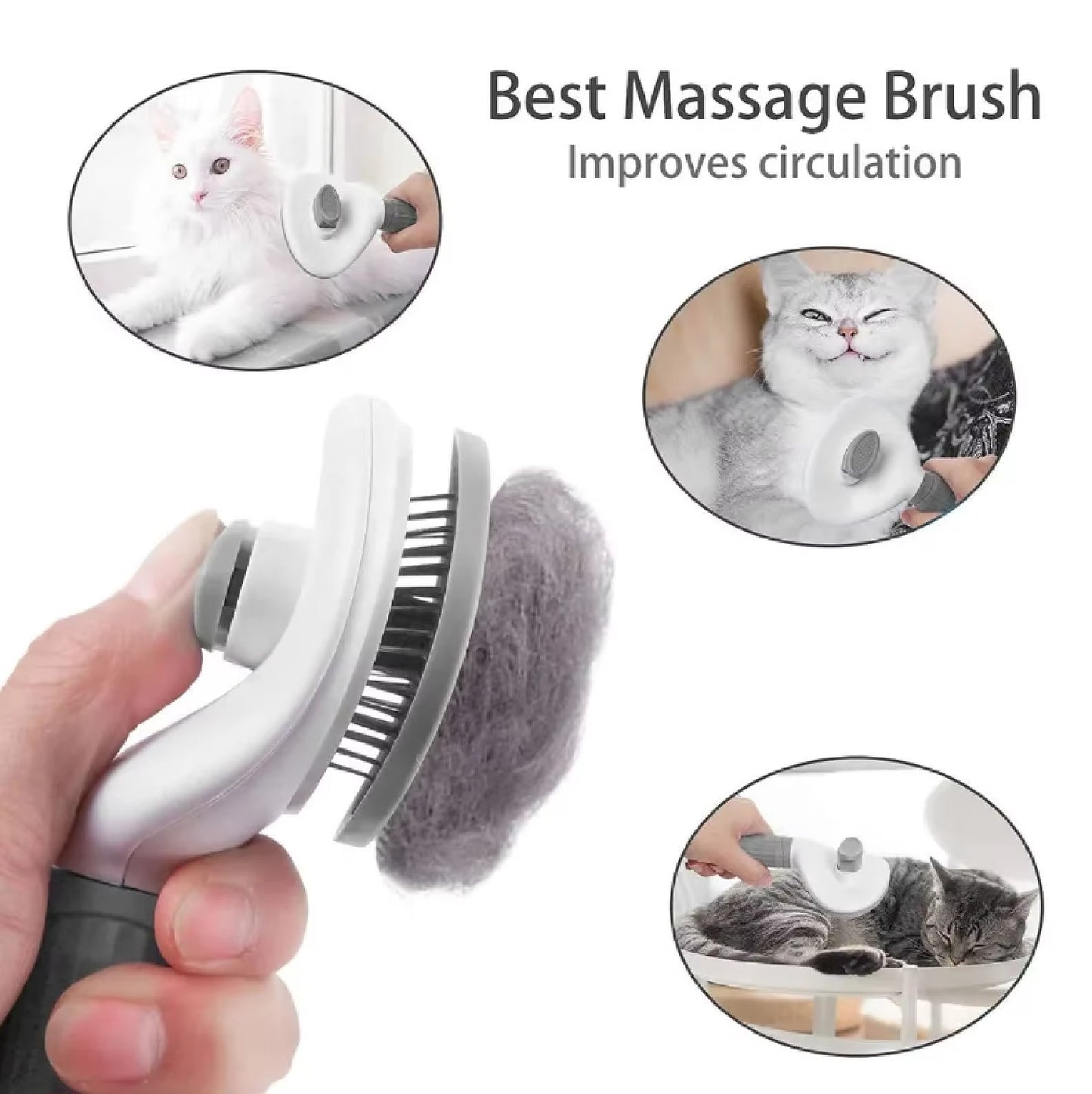 Best-Selling Pet Brush – Convenient, Multi-Functional, with Non-Slip Handle, Comfortable to Use, Removes Loose Hair