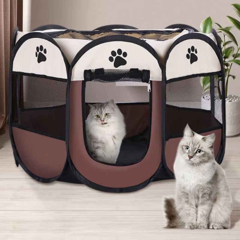 New Portable Foldable Pet Playpen – Kennel/Fence/Tent House for Dogs/Cats (Indoor, Puppy Cage/Delivery Room)