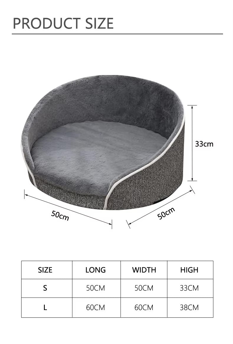 Wholesale Calming Round Cat Pet Sofa Bed – Removable, Washable, Memory Foam, Plush