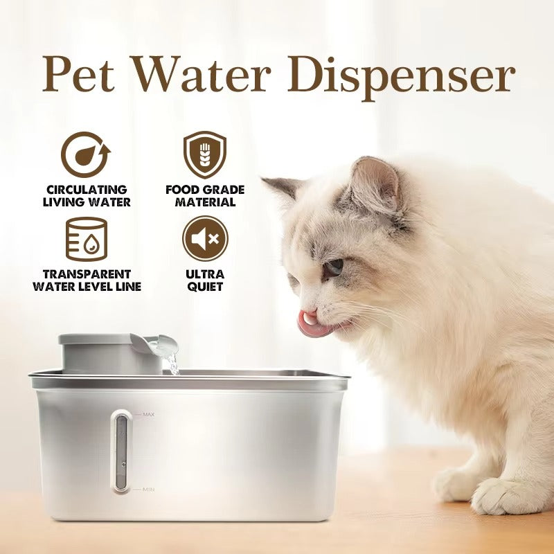Factory Direct Supply Ultra Quiet Stainless Steel Smart Cat Pet Water Dispenser