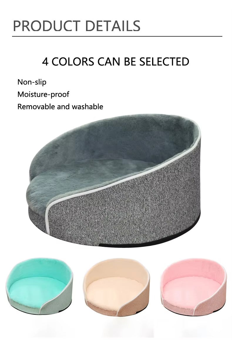 Wholesale Calming Round Cat Pet Sofa Bed – Removable, Washable, Memory Foam, Plush