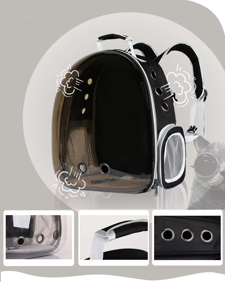 Custom Portable Pet Carrier – Transparent Bubble Cat Backpack/Dog Bag (Space Capsule Style)