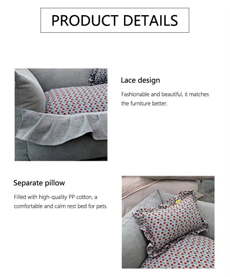 Custom Calming Pet Sofa Bed (for Cats & Dogs) – Removable, Washable, Memory Foam, Luxury Pillow