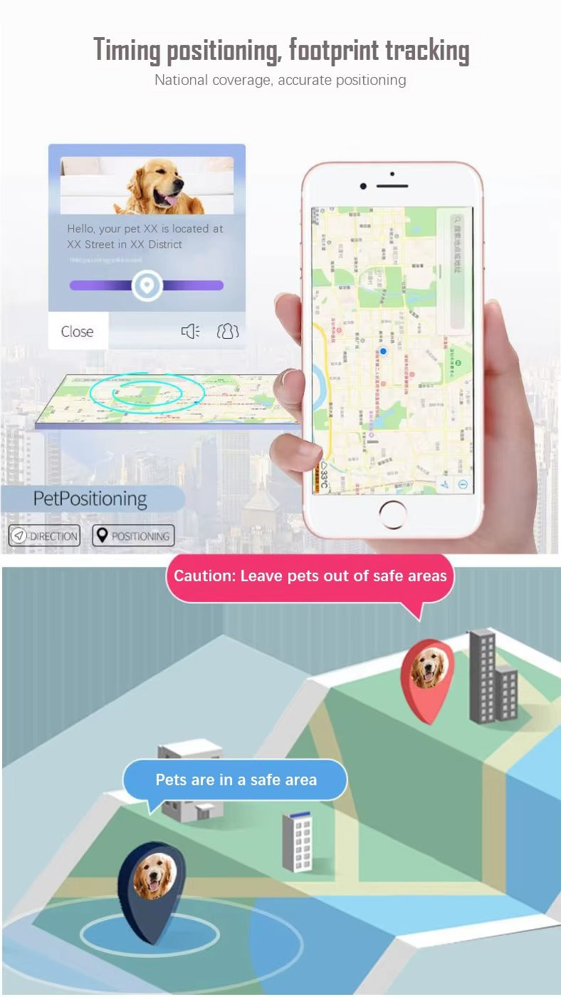 GPS Pet Locator Tracker – Anti-Lost Device, Mini, Smart Wear for Pets