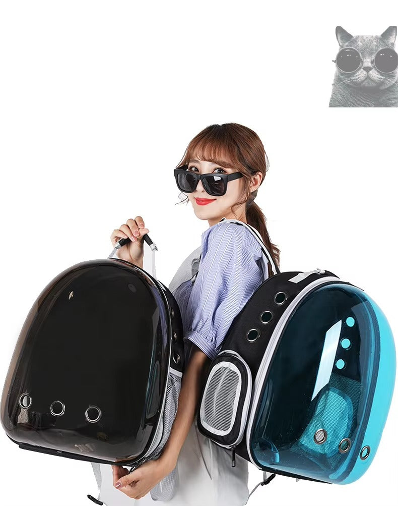 Custom Portable Pet Carrier – Transparent Bubble Cat Backpack/Dog Bag (Space Capsule Style)